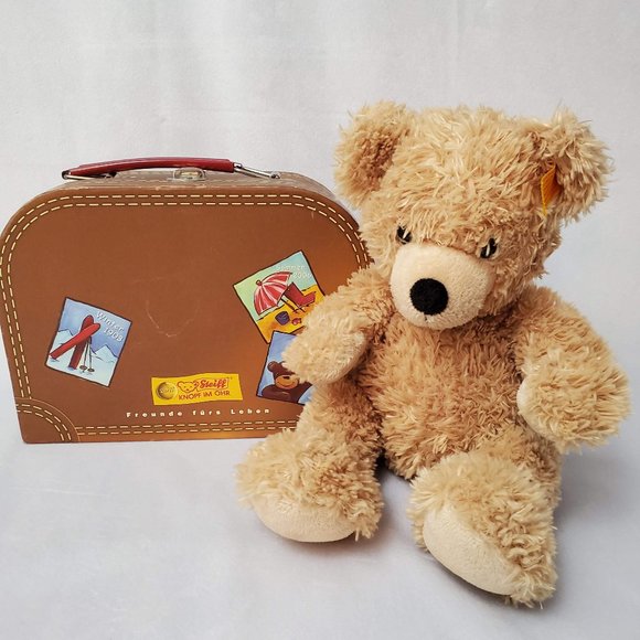 Steiff Flynn Teddy Bear in Suitcase #111471 - Picture 1 of 10